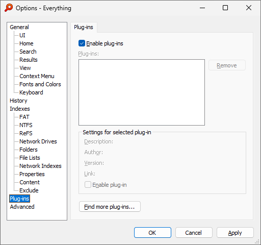 Everything Options Plugins